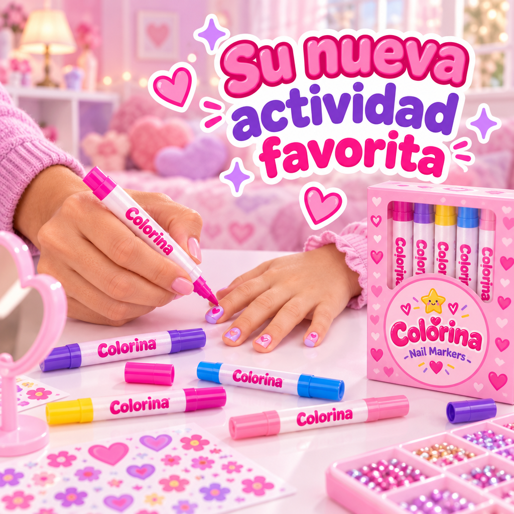 Marcadores de uñas para niñas