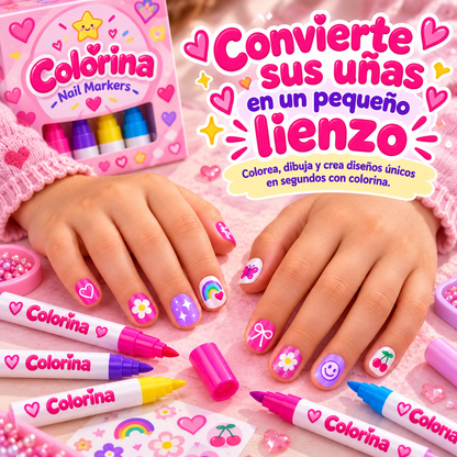 Marcadores de uñas para niñas