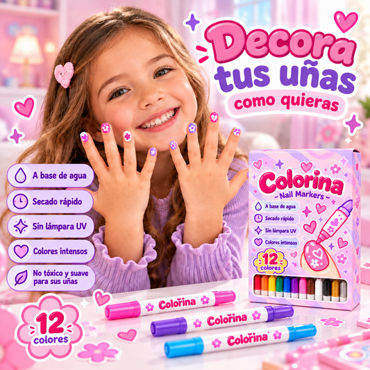 Marcadores de uñas para niñas